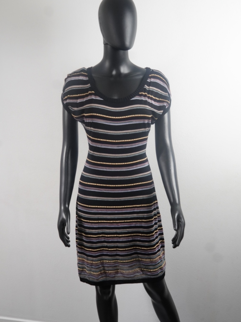 Mediterranean Resort Missoni Striped Knit Dress Italy Size 6